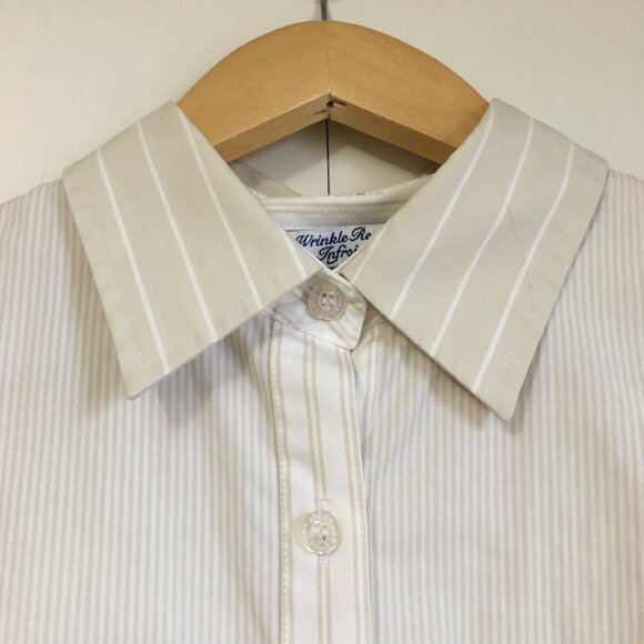 Tabi Wrinkle Resistant Brocade Cuff Striped 100% Cotton Button Up Dress Shirt - Picture 4 of 11